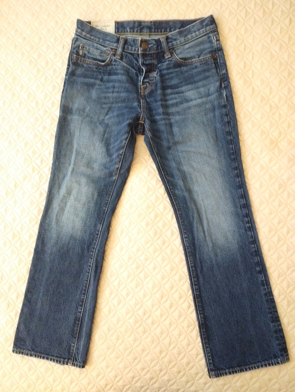 Abercrombie & Fitch The A&F Boot Bootcut 31x30 Button Fly Dark Wash Jeans